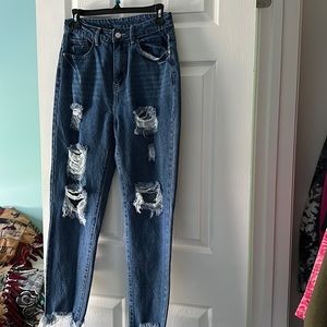 Women’s ripped blue jeans size small SHEIN